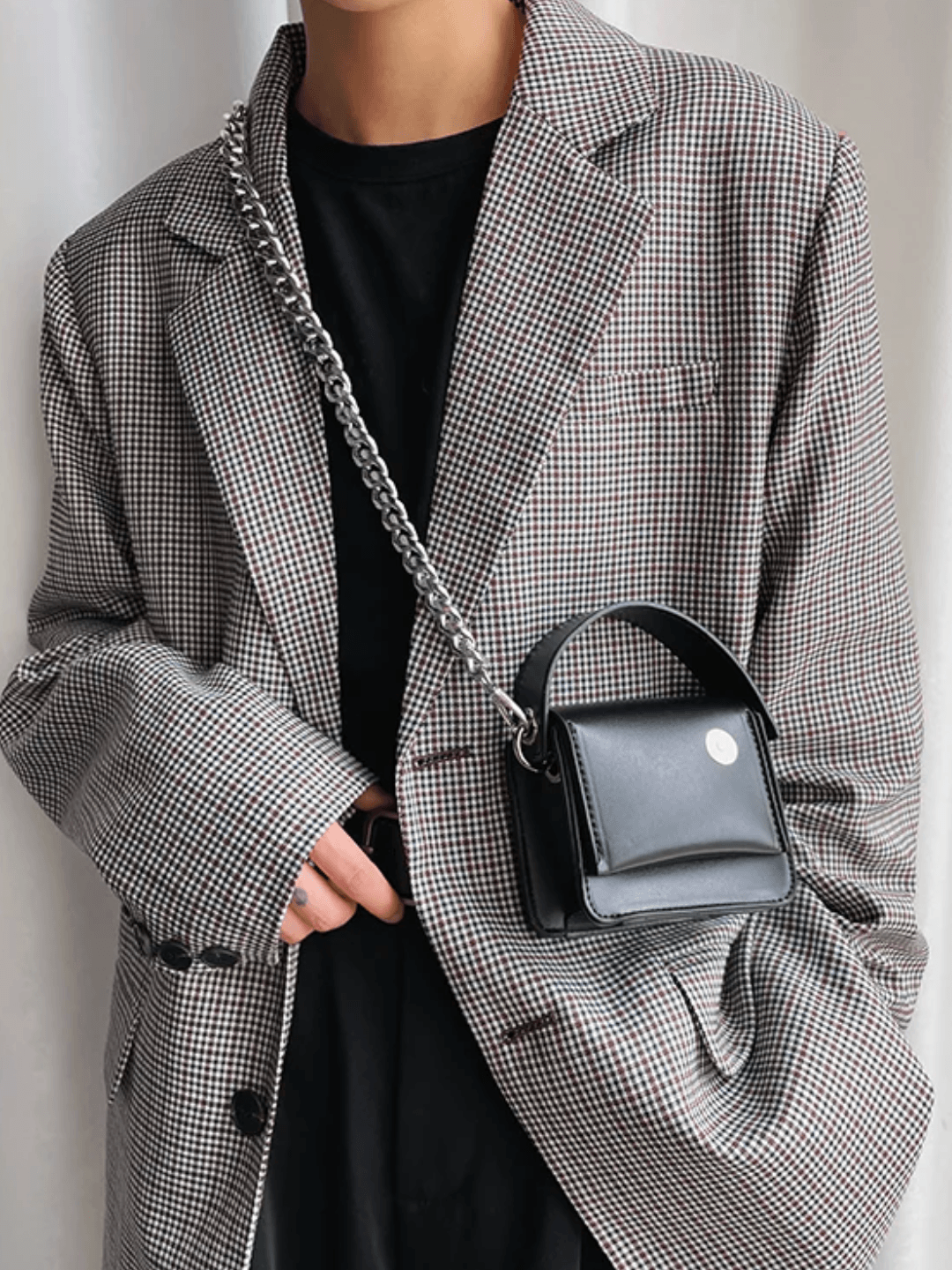 Chain small leather bag st1528