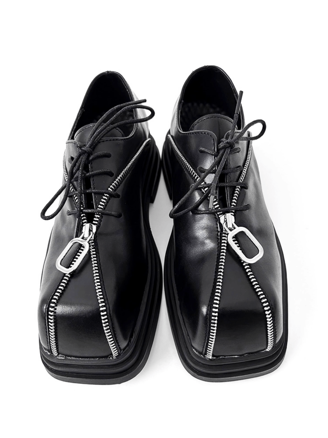Square head leather shoes st2123