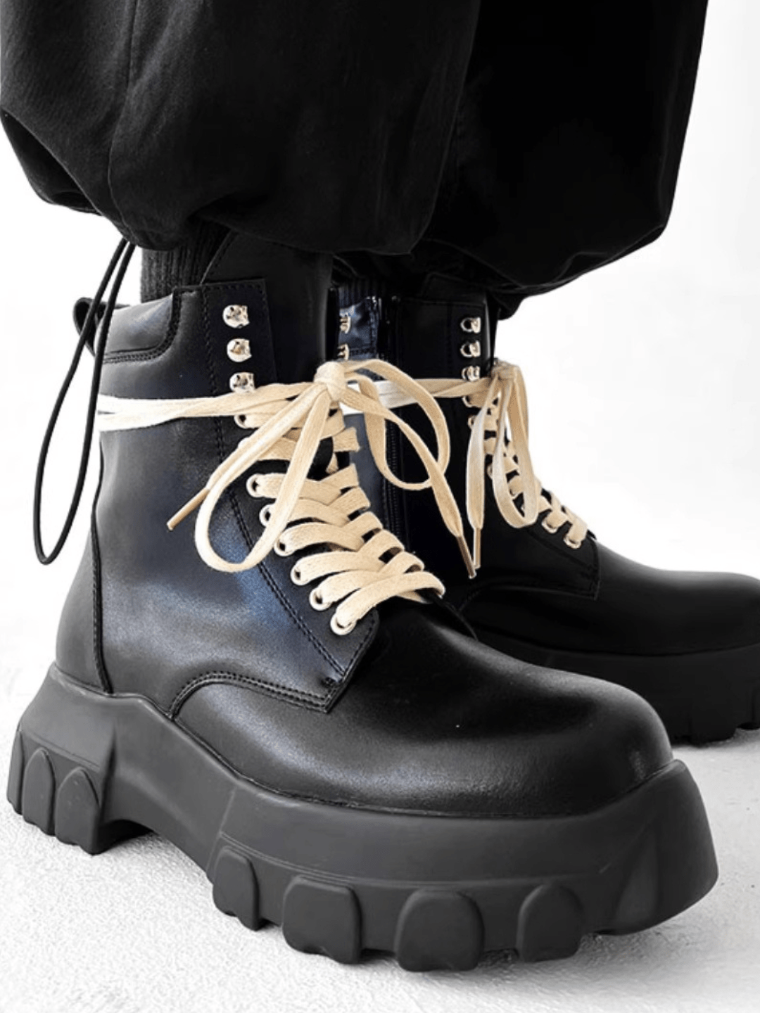 British style leather zipper shoes st1893