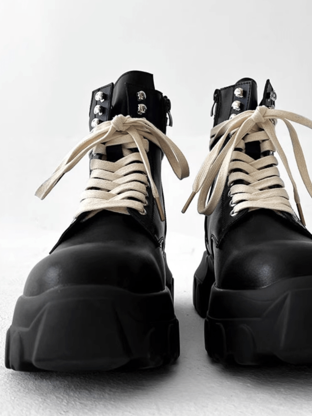 British style leather zipper shoes st1893
