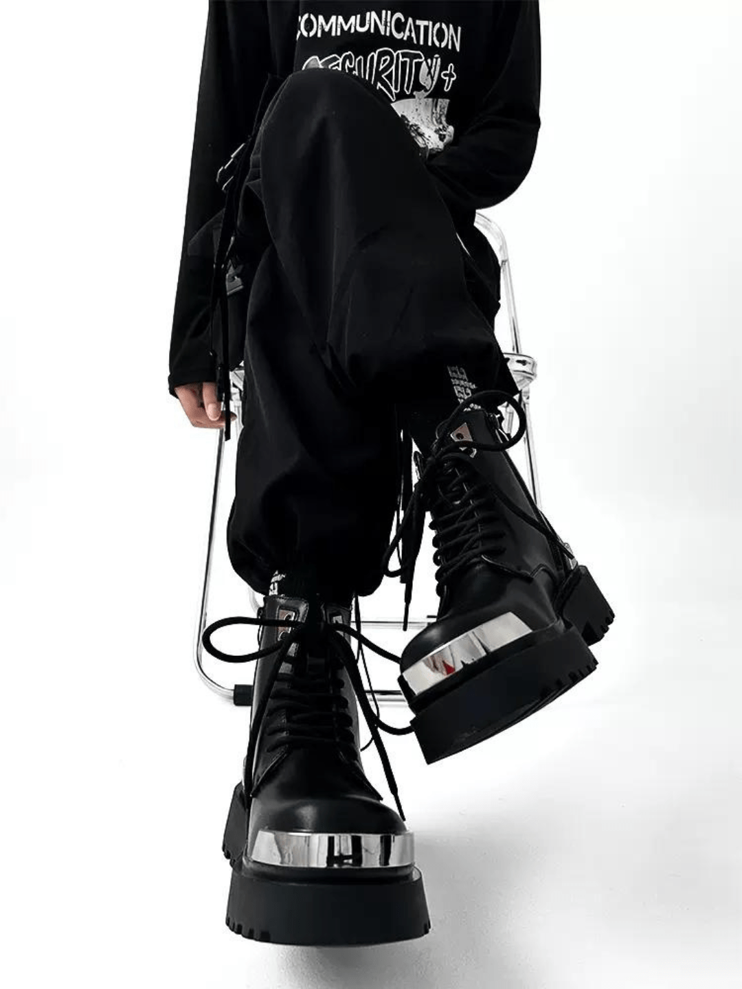 High-top Motorcycle Leather Work Boots st2126