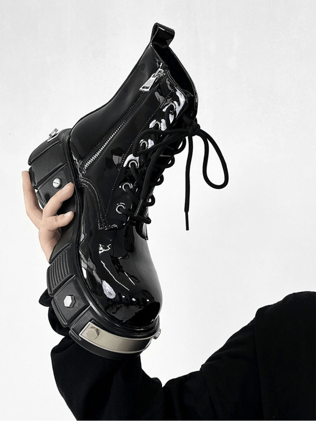 punk zipper biker boots st1957