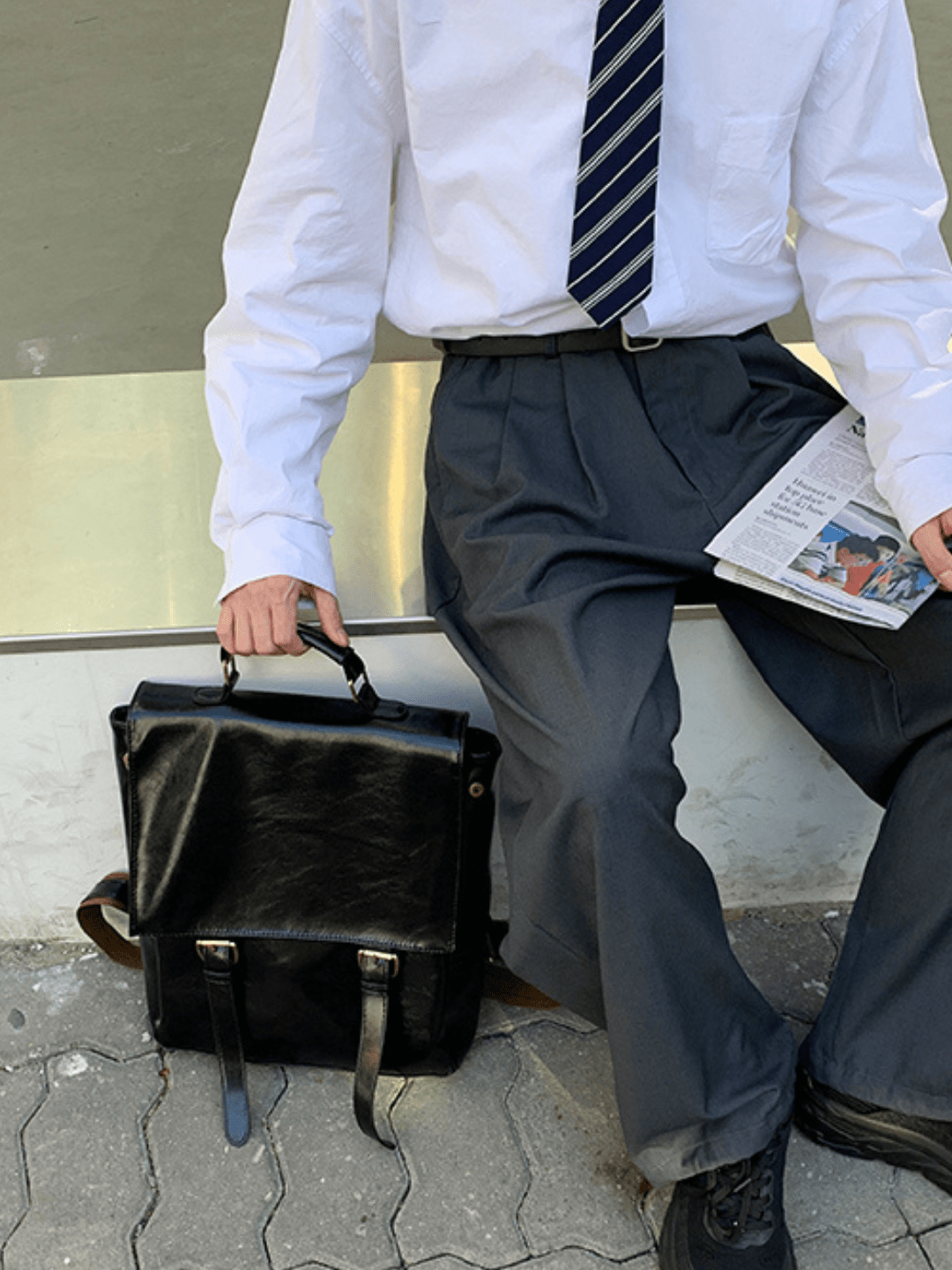 Leather British Backpack st1863