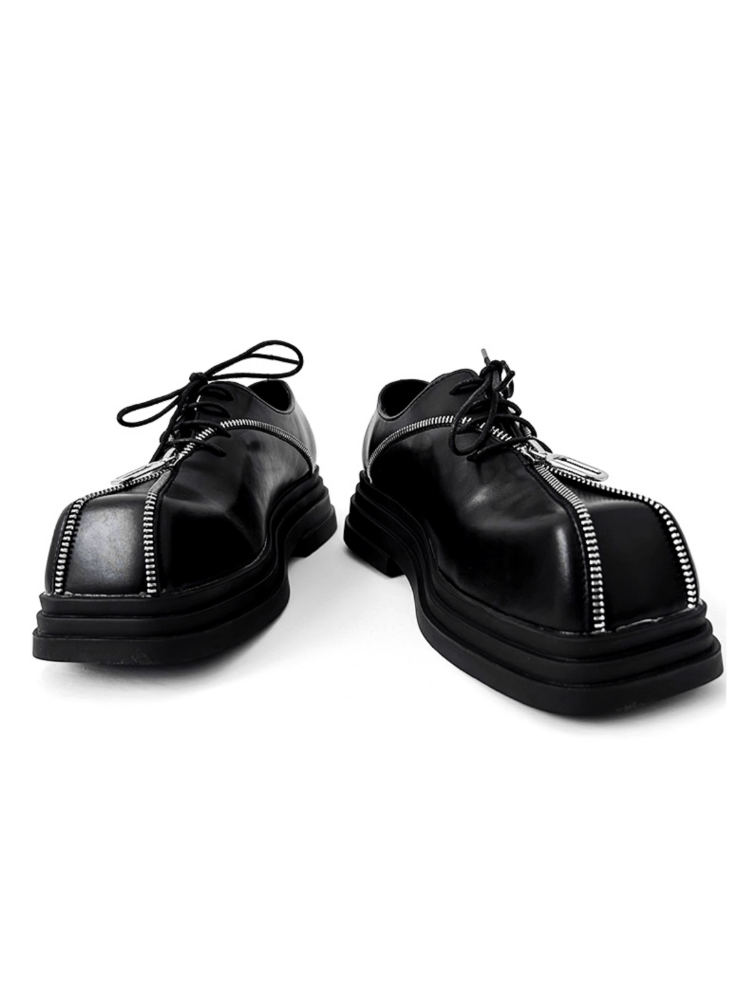 Square head leather shoes st2123