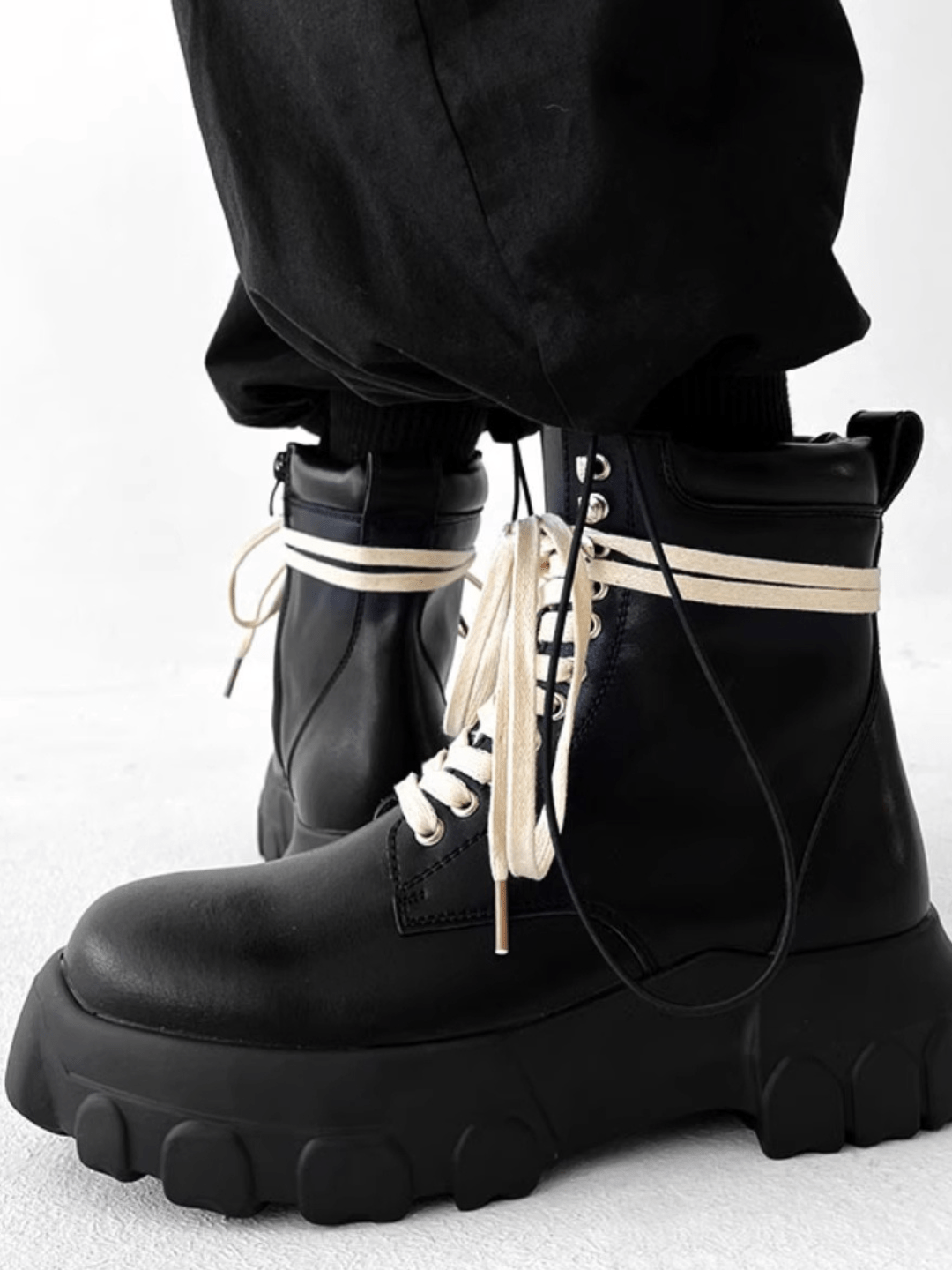 British style leather zipper shoes st1893