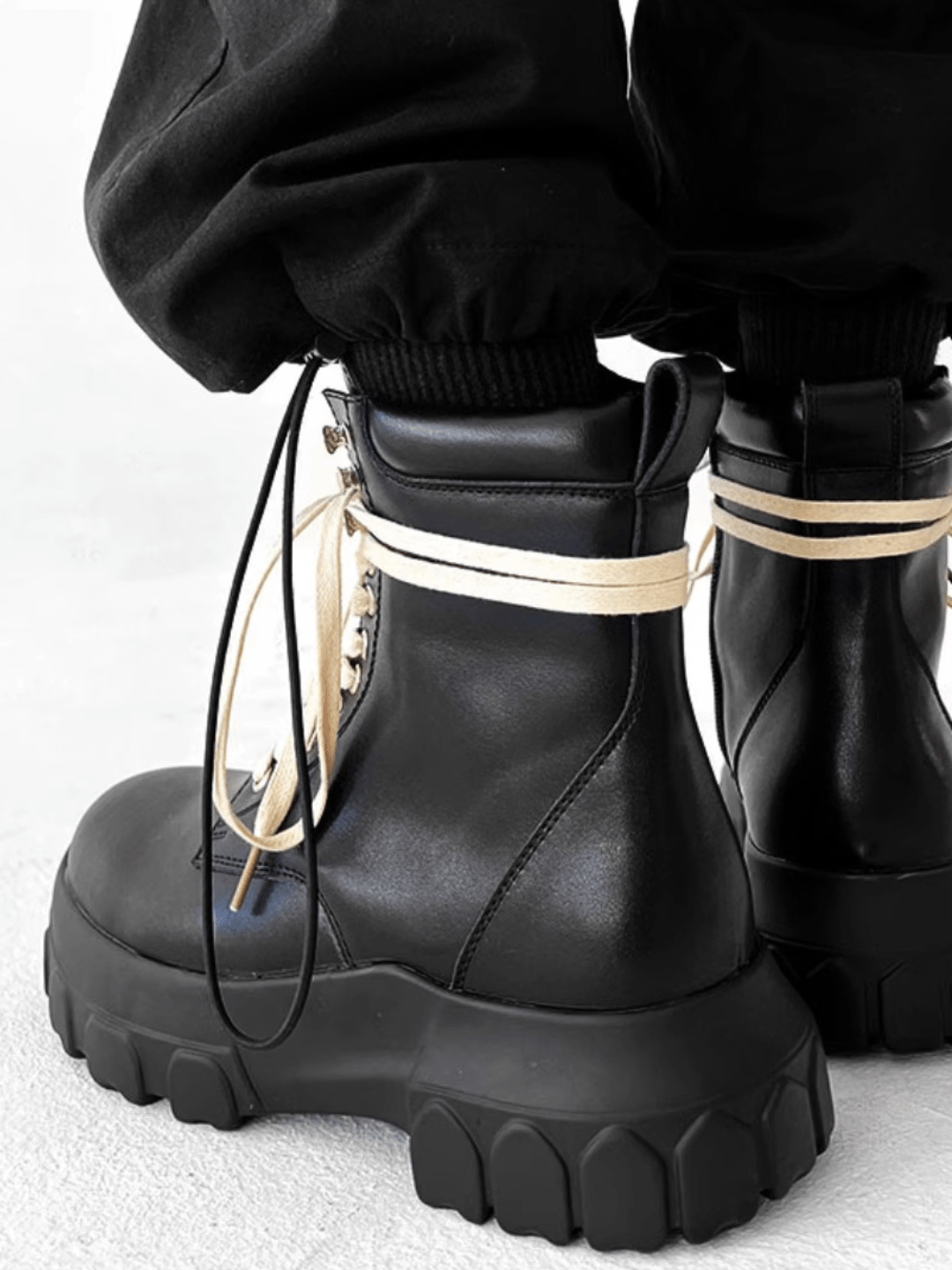 British style leather zipper shoes st1893