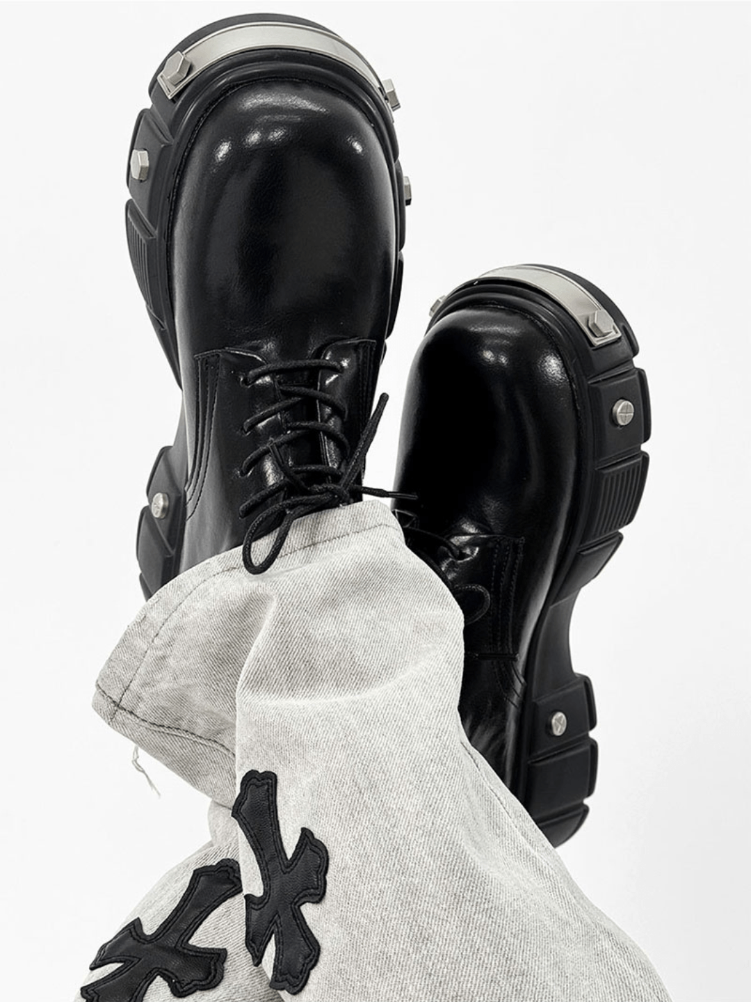 Head Round Toe Leather Shoes st1948