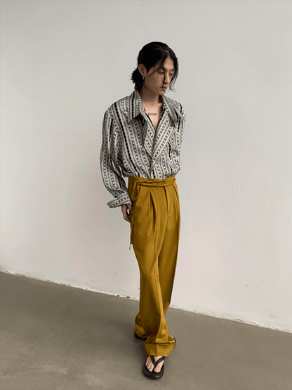 [GENESISBOY] silk drape loose shirt st1310