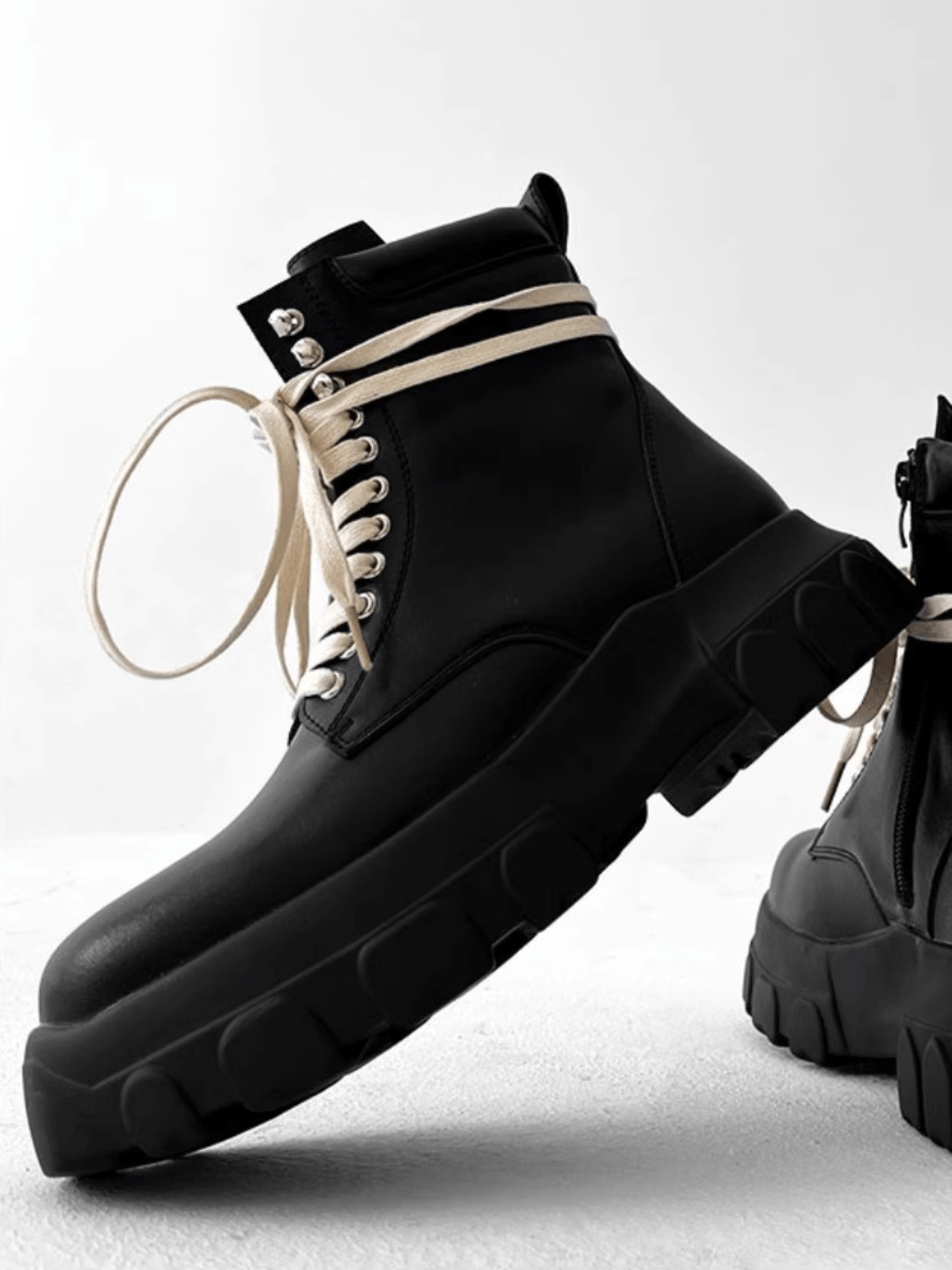 British style leather zipper shoes st1893