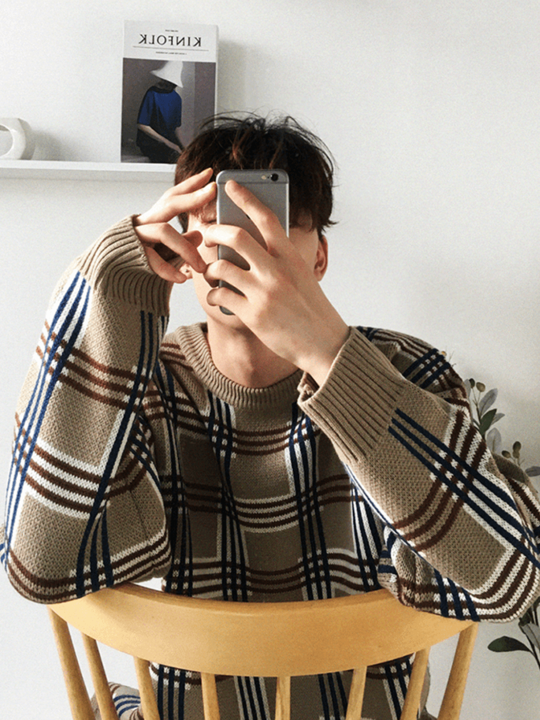 [MRCYC] Plaid Overknit st1623