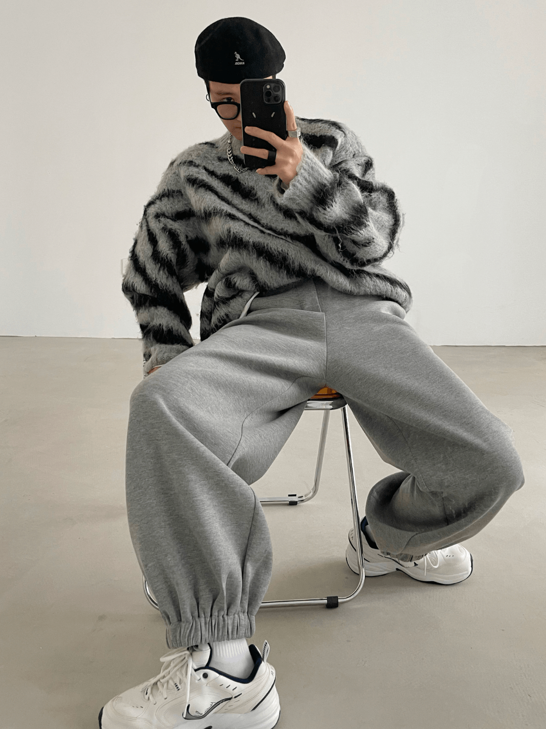 [XXXHOT] Zebra Pattern Mohair Sweater ST1540