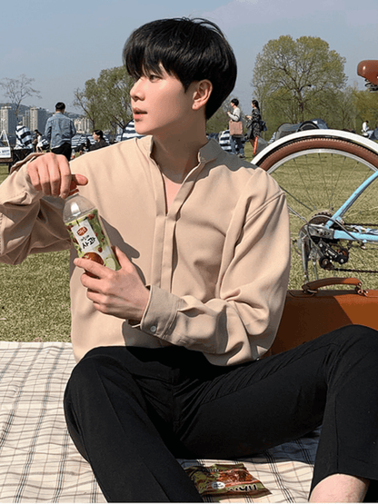[MRCYC] Loose Silky Shirt st1221