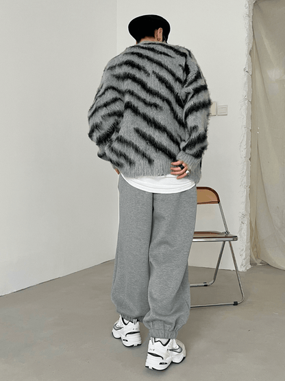 [XXXHOT] Zebra Pattern Mohair Sweater ST1540