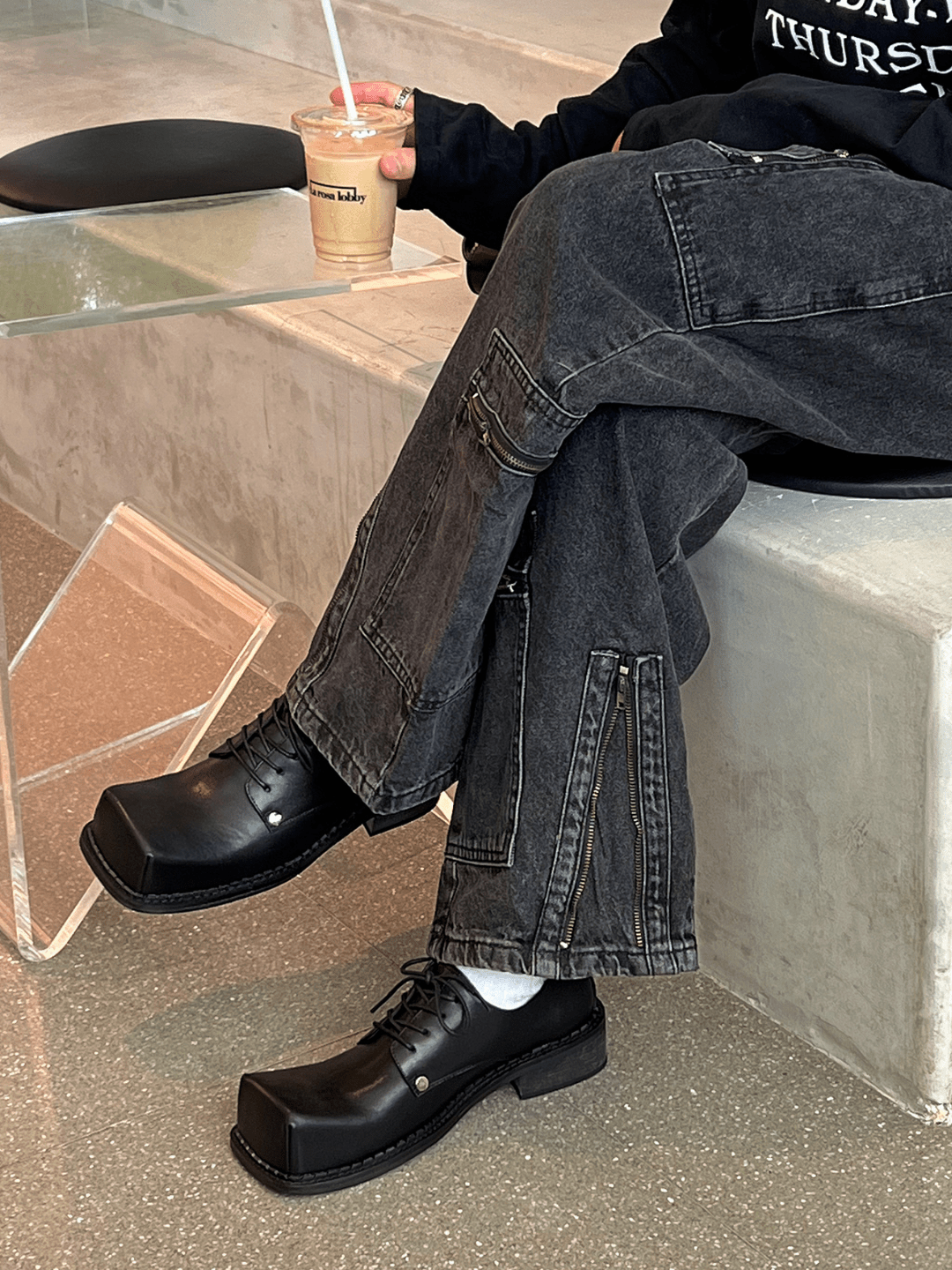 square head Derby shoes ST1885