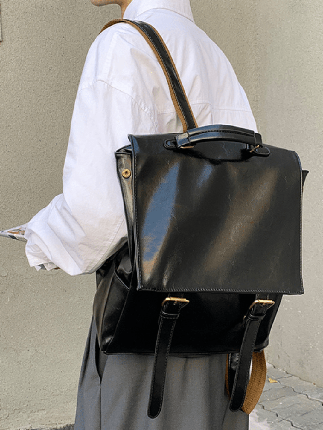 Leather British Backpack st1863