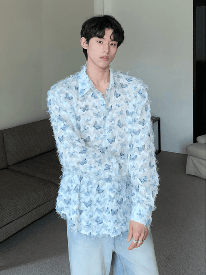 [CUIBUJU] Butterfly Design Shirt st2056