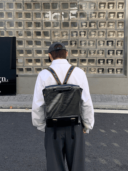 Leather British Backpack st1863