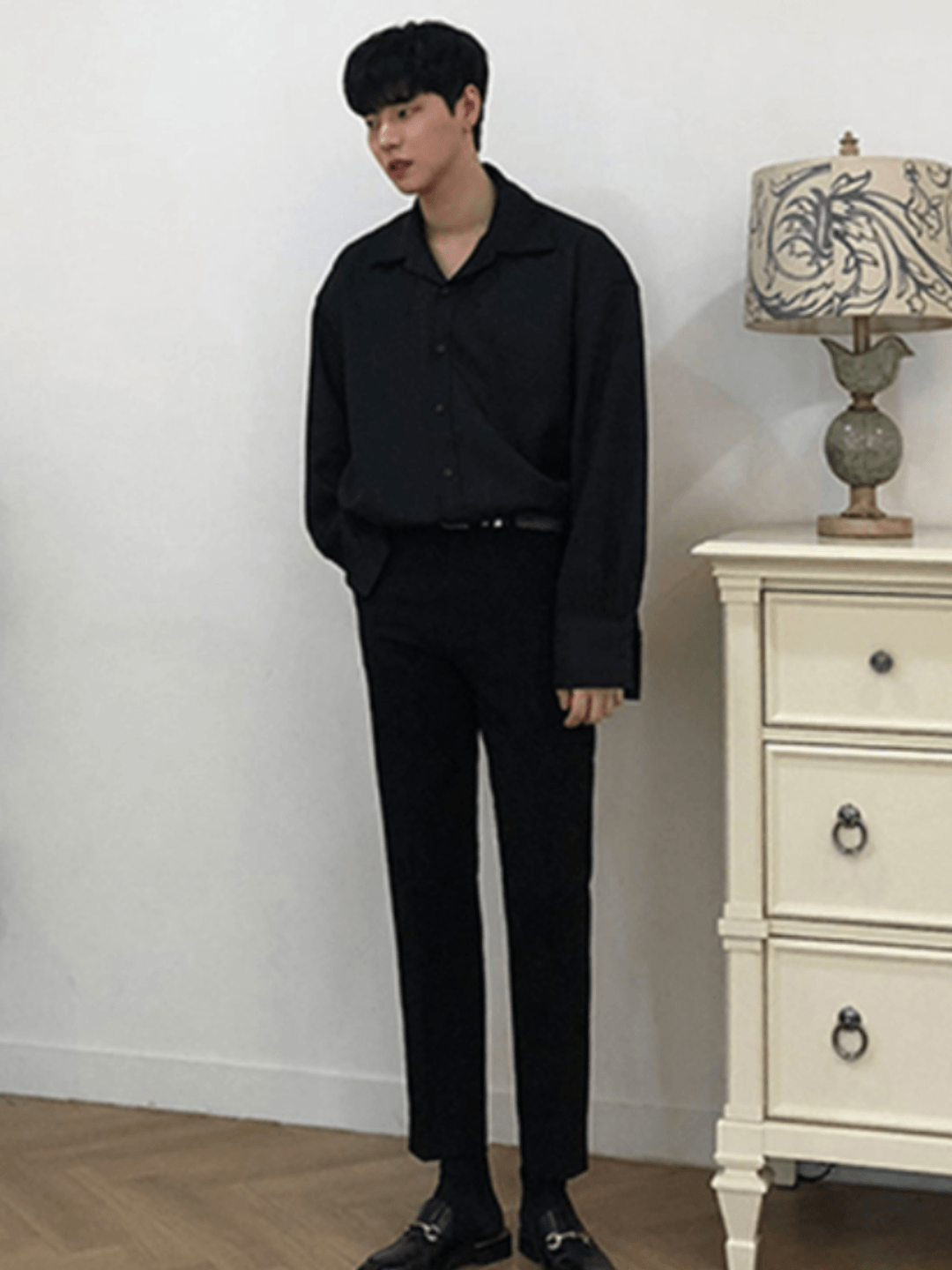 [DAVID&ME] Handsome Ice Silk Shirt st1197