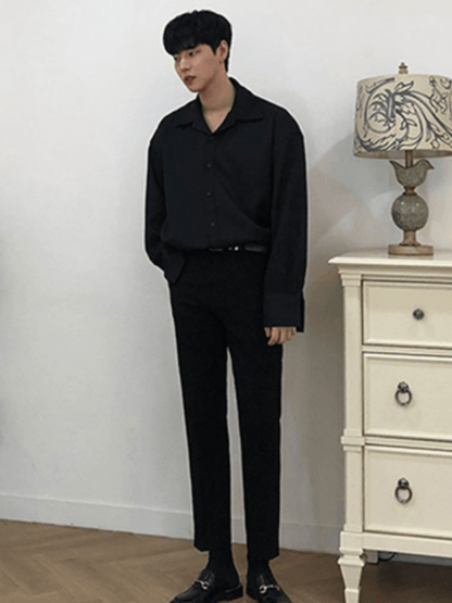[DAVID&ME] Handsome Ice Silk Shirt st1197