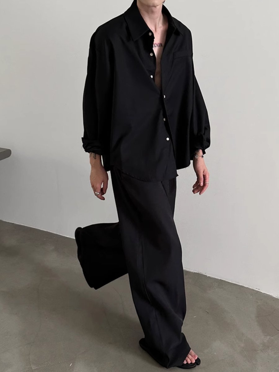 [GENESISBOY] short long-sleeved shirt st2341