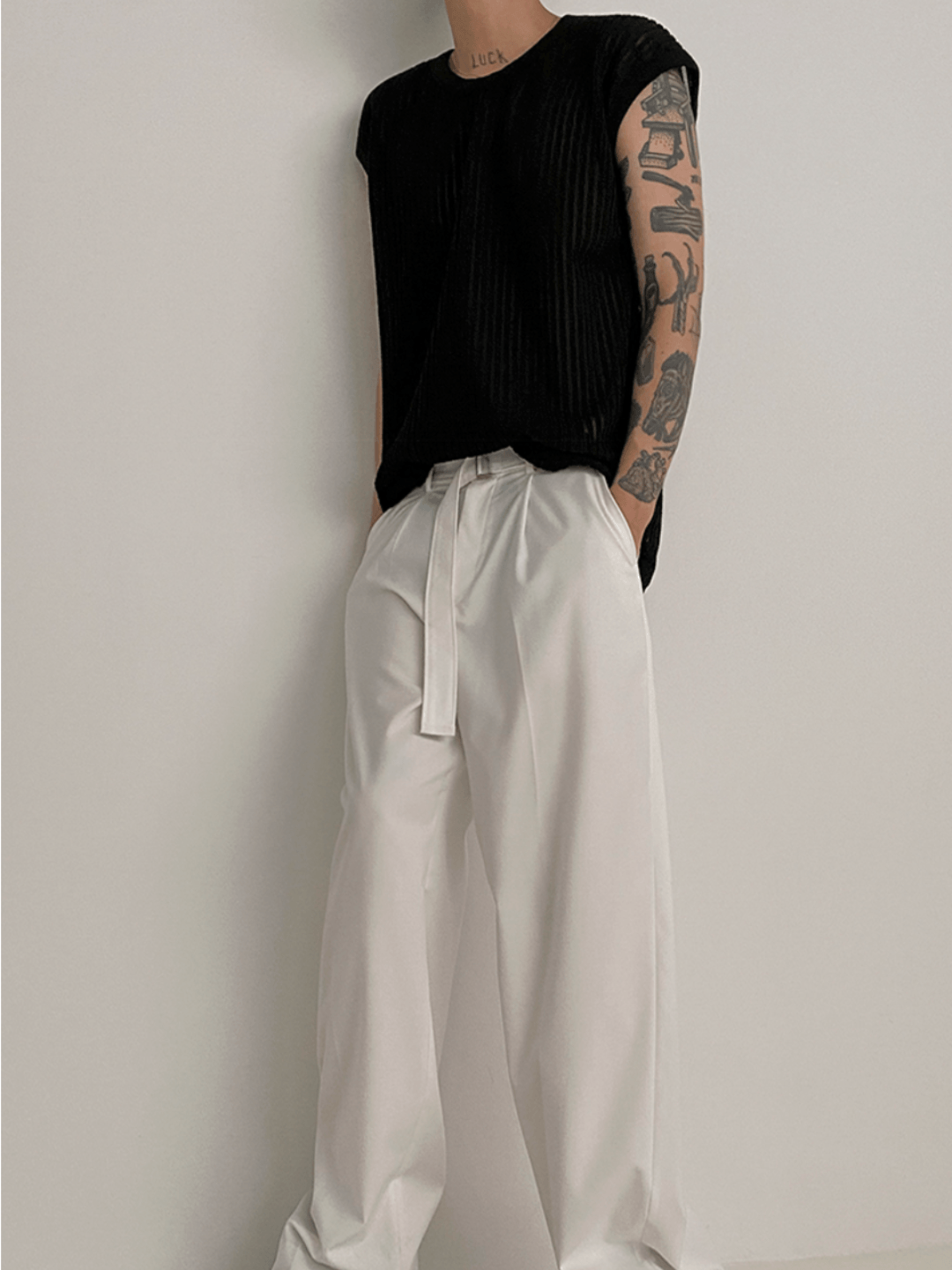 [MRCYC] Round Neck Sleeveless T-shirt st1679