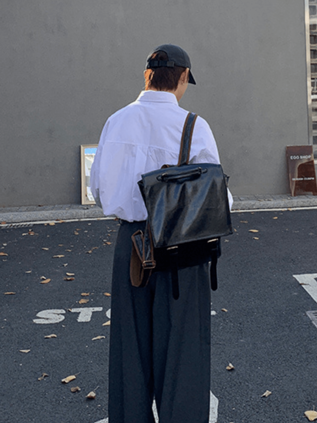 Leather British Backpack st1863