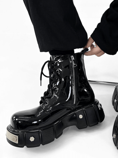 punk zipper biker boots st1957