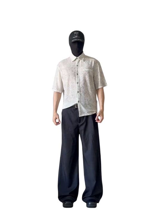 [TERRAINCO] TEXTURE RELAXED COLLAR SHIRT st5019