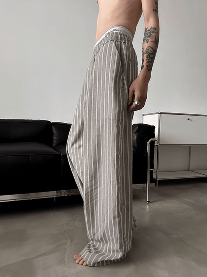 [GENESISBOY] striped cotton loose pants st2077
