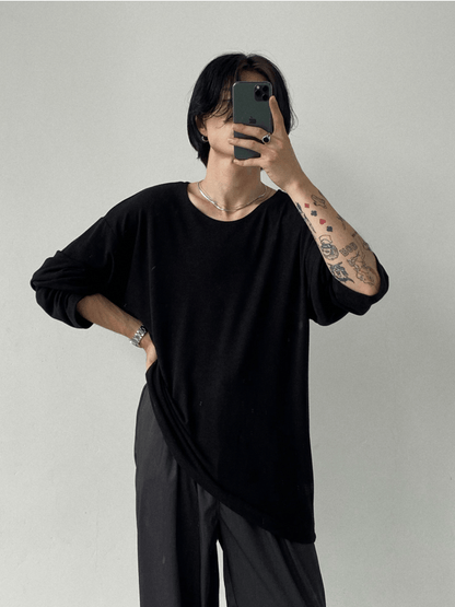 [GENESISBOY] Wool feel fabric high T-shirt st1303