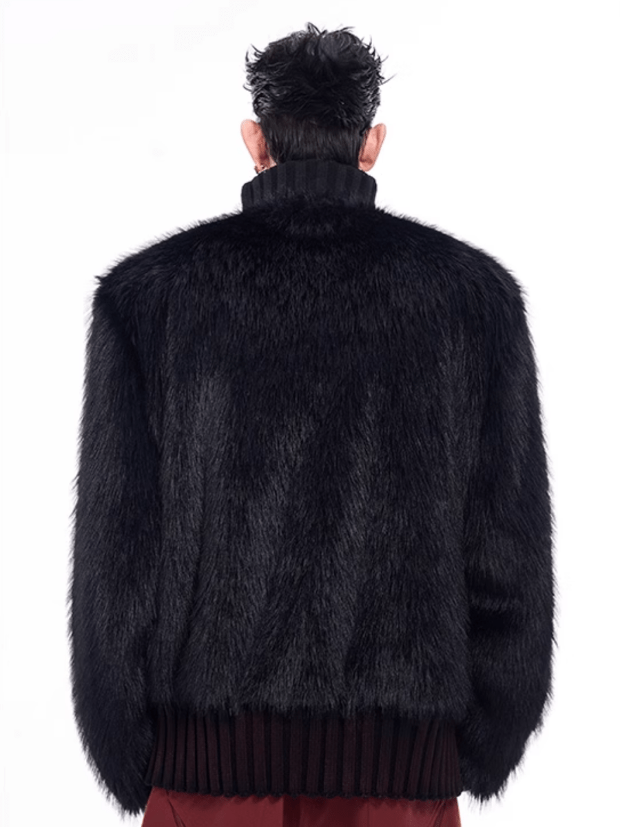 [STARTEXCEEDEND] Fur turtleneck sweater st2795