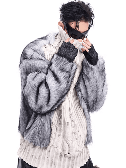 [STARTEXCEEDEND] Fur turtleneck sweater st2795