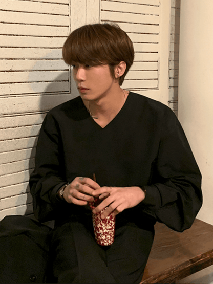 [MRCYC] V Neck Simple Shirt st1039