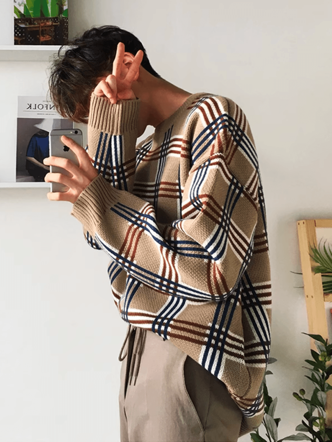 [MRCYC] Plaid Overknit st1623