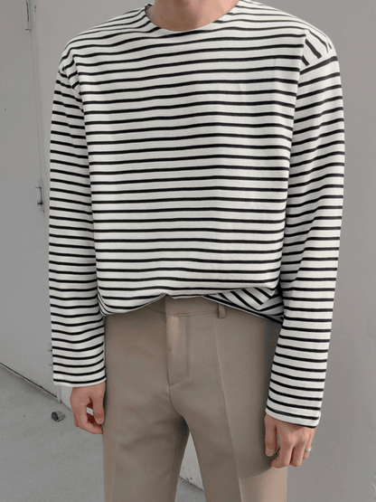[MRCYC] border long T-shirt st1223