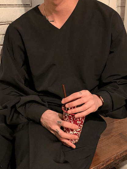 [MRCYC] V Neck Simple Shirt st1039