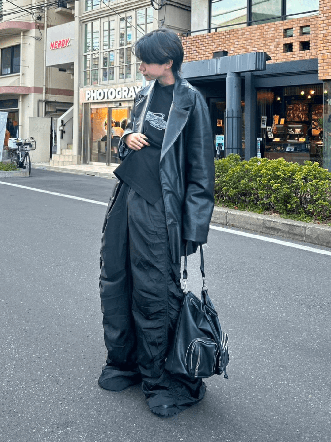 [n40mz] shirring wide-leg long pants st1002