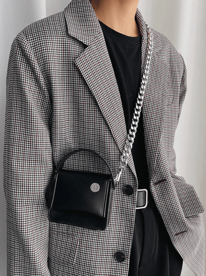 Chain small leather bag st1528