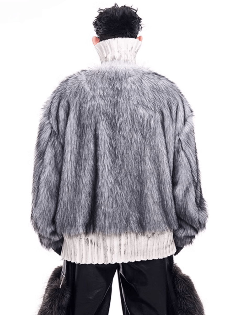 [STARTEXCEEDEND] Fur turtleneck sweater st2795