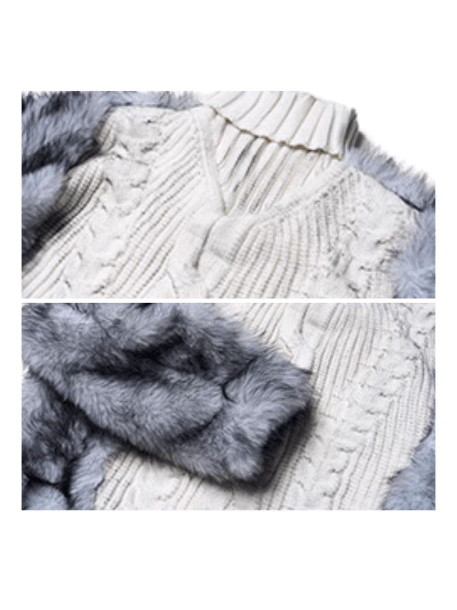[STARTEXCEEDEND] Fur turtleneck sweater st2795