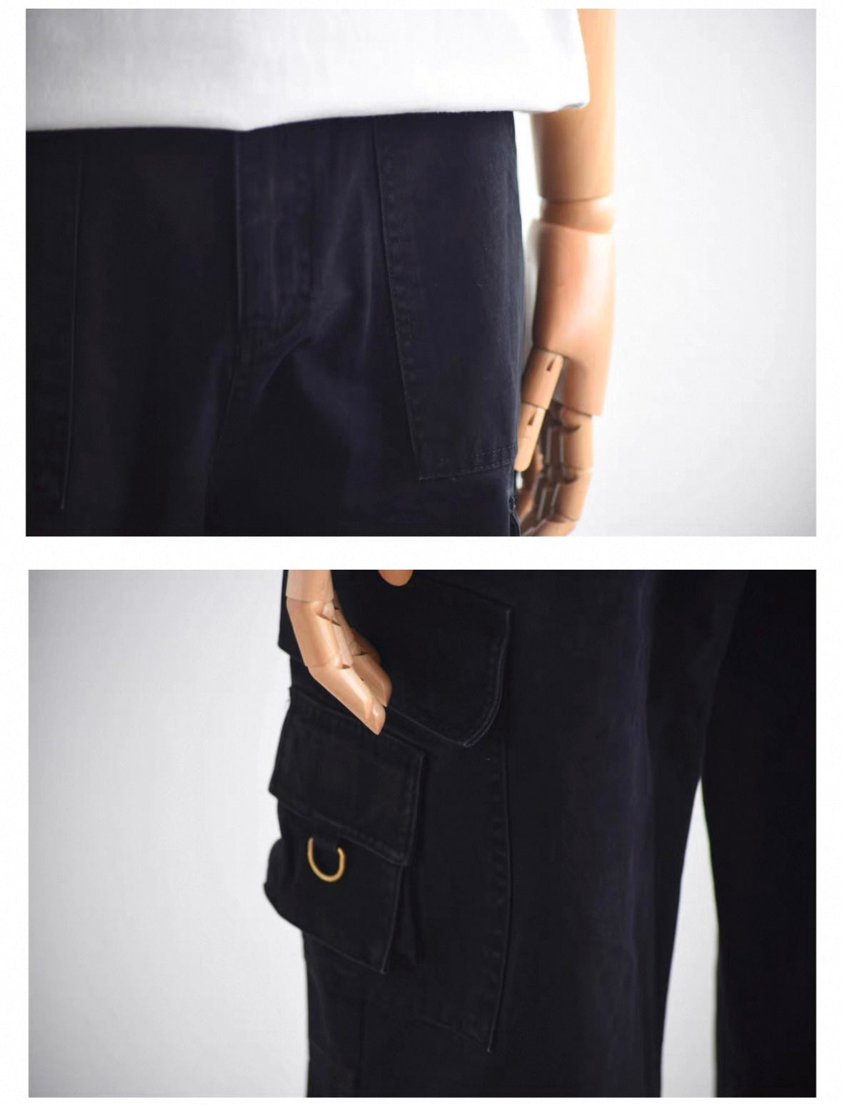[HFB] RELAXED STRAIGHT-LEG CARGO PANTS st4010