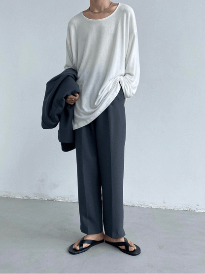 [GENESISBOY] Wool feel fabric high T-shirt st1303