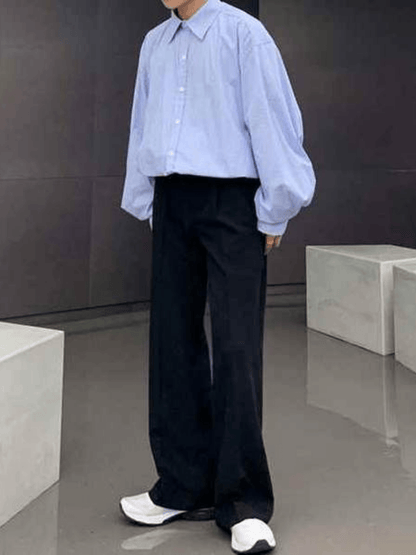 [David&me] Loose Silhouette Flare Slacks st1031