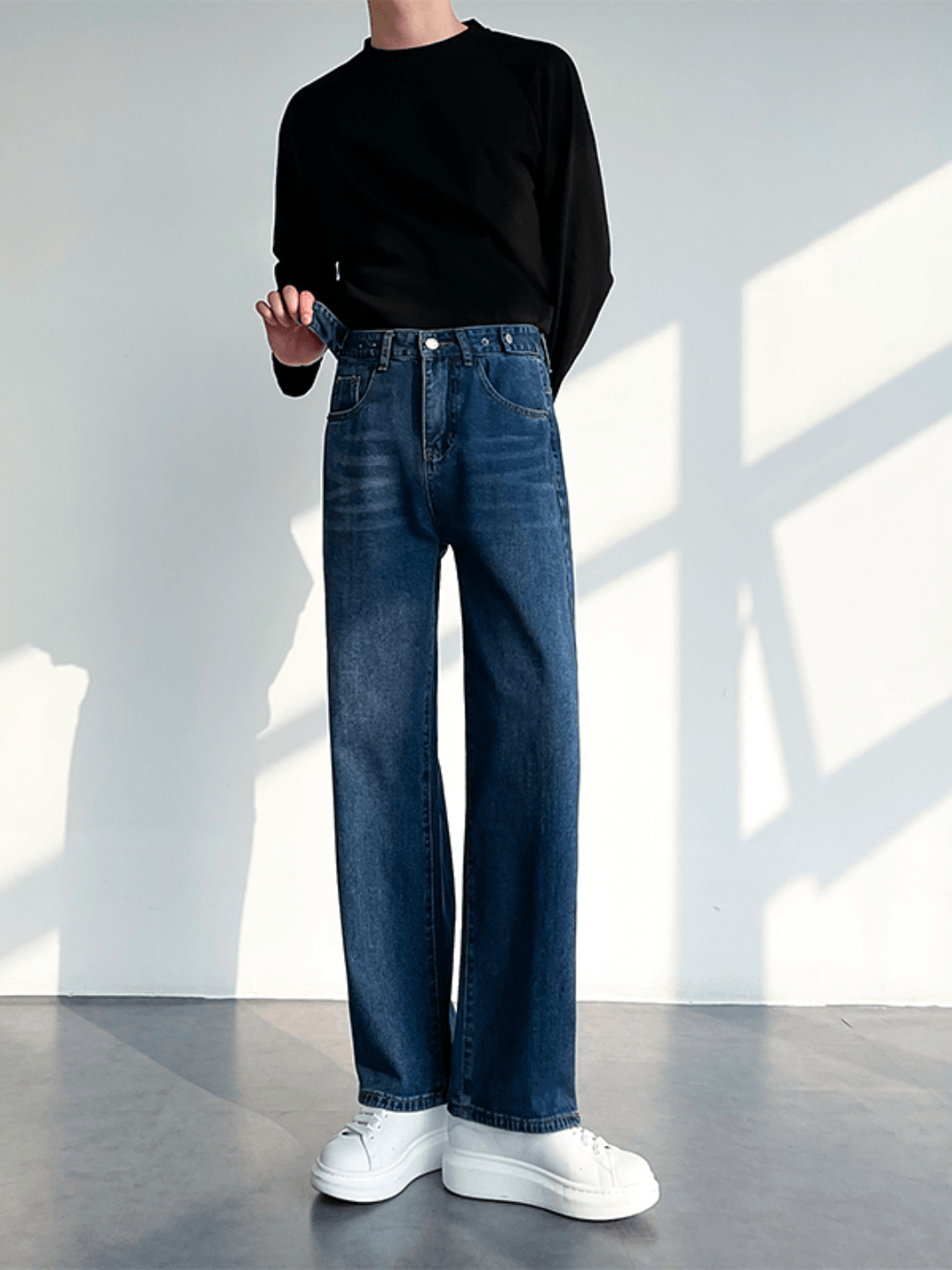 [HOHO] Loose Straight Denim Pants st1234