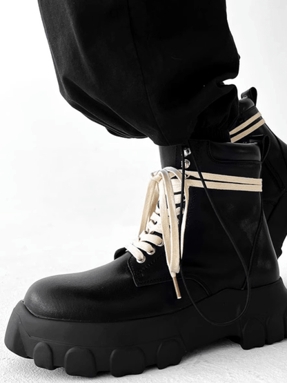 British style leather zipper shoes st1893