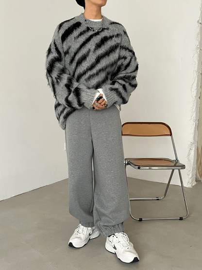 [XXXHOT] Zebra Pattern Mohair Sweater ST1540
