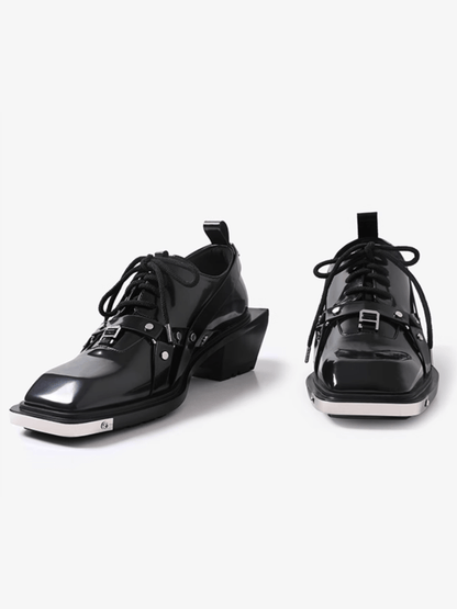 Square Toe Derby Leather Shoes st2046
