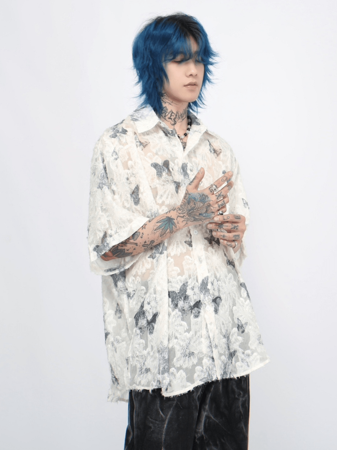 [Mz] butterfly design shirt st2265