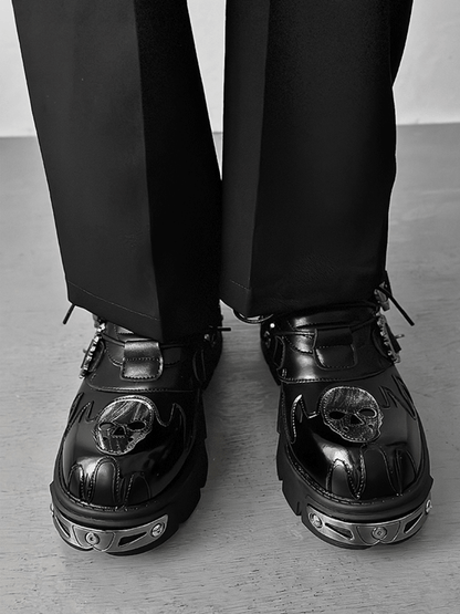 Punk Metal Leather Shoes st1643