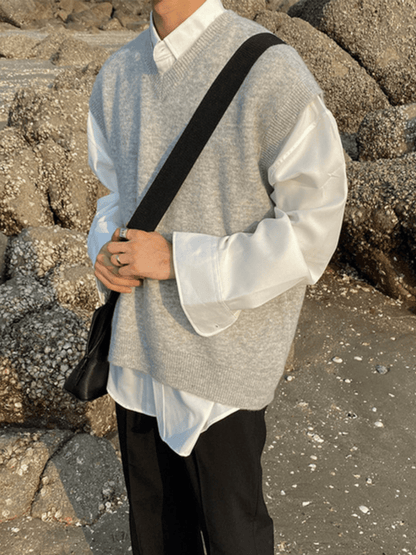 [MRCYC] Color V Neck Vest st1040
